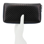 GUCCI Diamante Leather Long Wallet Navy Blue 307990