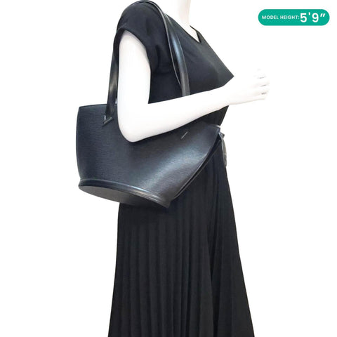 LOUIS VUITTON Saint Jacques PM Epi Leather Shoulder Bag Black