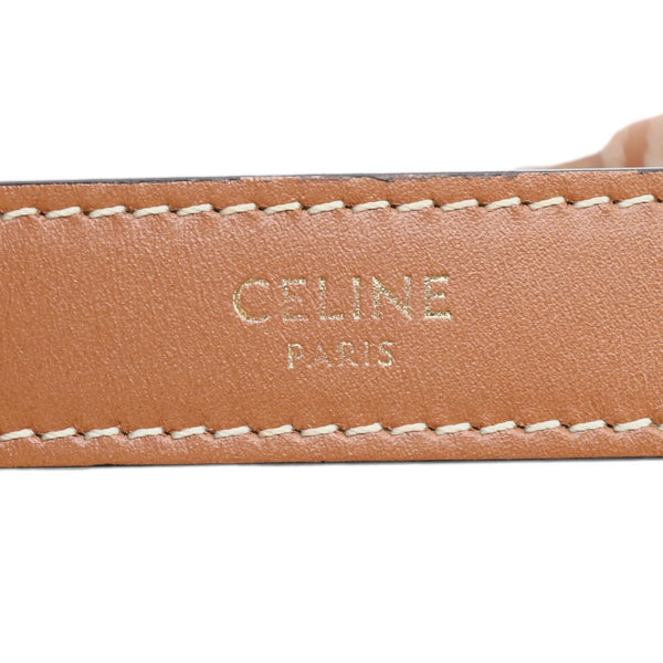 CELINE Lunch Box Triomphe Canvas Shoulder Bag Brown