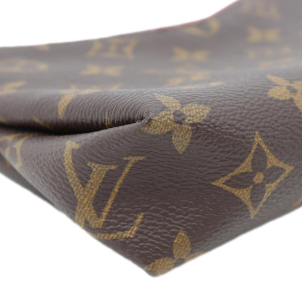 LOUIS VUITTON Pallas Monogram Canvas Clutch Crossbody Bag Red