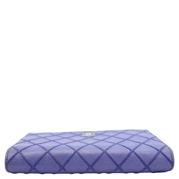 CHANEL Fancy CC Quilted Calfskin Leather Wallet On Chain Bag Blue