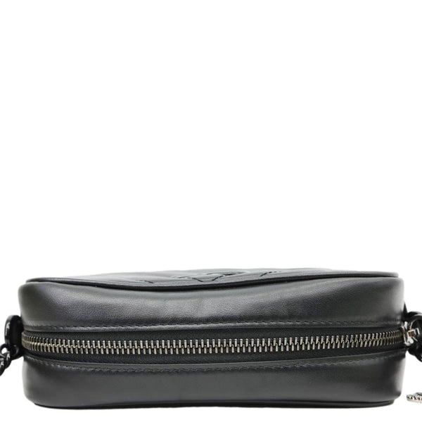 GUCCI GG Marmont Mini Matelasse Chevron Leather Camera Bag Black 634936