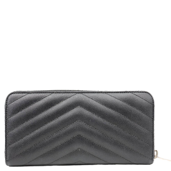 YVES SAINT LAURENT Cassandre Leather Zippy Wallet Black