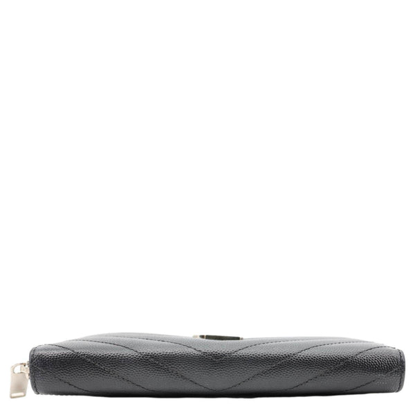 YVES SAINT LAURENT Cassandre Leather Zippy Wallet Black