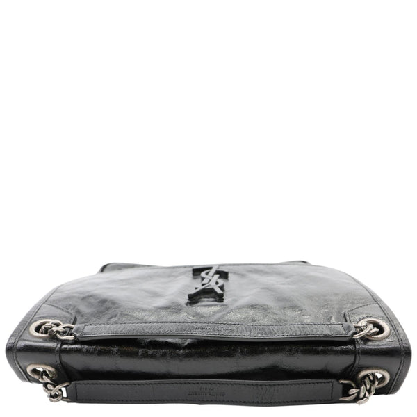 YVES SAINT LAURENT Niki Medium Leather Shoulder Bag Black