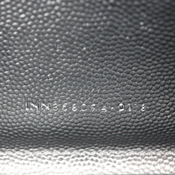 YVES SAINT LAURENT Cassandre Leather Zippy Wallet Black