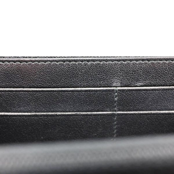 CHANEL Mademoiselle Vintage Quilted Leather Zip Around Wallet Black