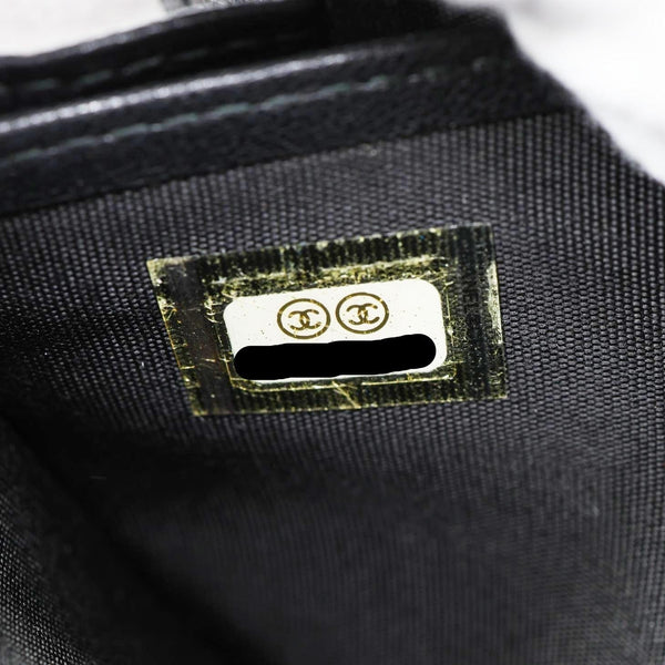 CHANEL Mademoiselle Vintage Quilted Leather Zip Around Wallet Black