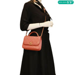 CHANEL Infinity Chain Quilted Leather Crossbody Bag Pink