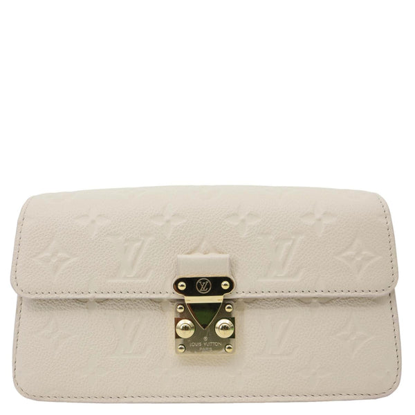 LOUIS VUITTON Metis Monogram Empreinte Leather Wallet On Chain Cream