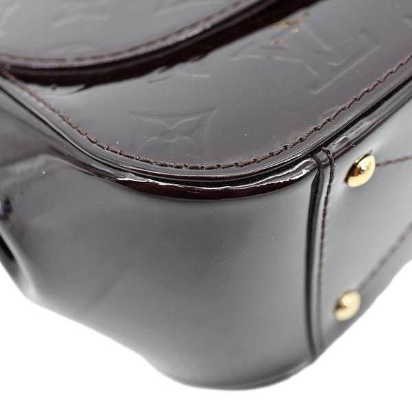 LOUIS VUITTON Pasadena Monogram Vernis Leather Shoulder Bag Amarante