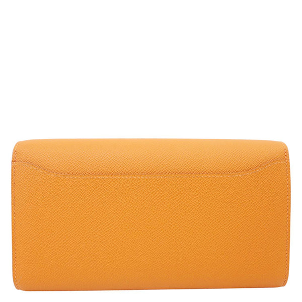 HERMES Constance To Go wallet Epsom Leather Long Wallet Orange