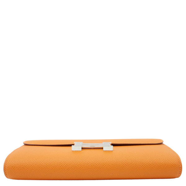HERMES Constance To Go wallet Epsom Leather Long Wallet Orange