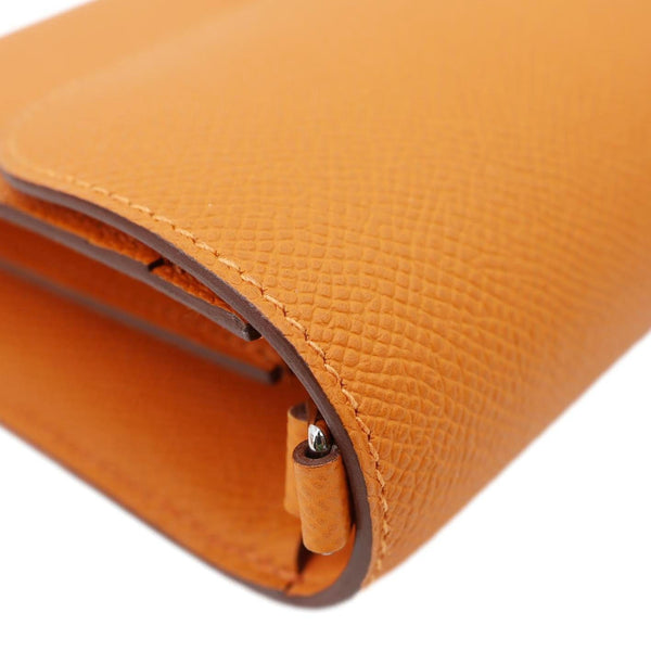 HERMES Constance To Go wallet Epsom Leather Long Wallet Orange