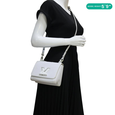 LOUIS VUITTON Twist PM Epi Leather Chain Shoulder Bag White