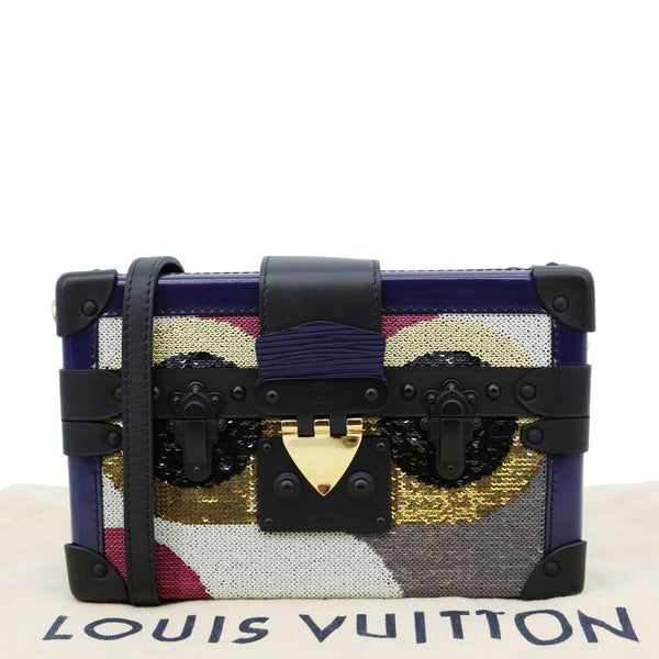 LOUIS VUITTON Petite Malle Sequins Shoulder Bag Multicolor