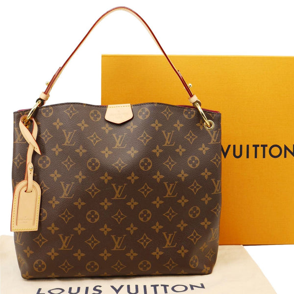 LOUIS VUITTON Graceful PM Monogram Canvas Hobo Shoulder Bag Brown