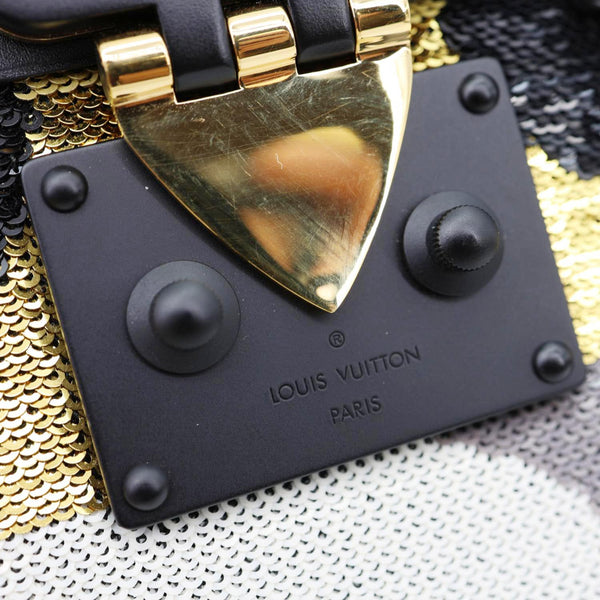 LOUIS VUITTON Petite Malle Sequins Shoulder Bag Multicolor