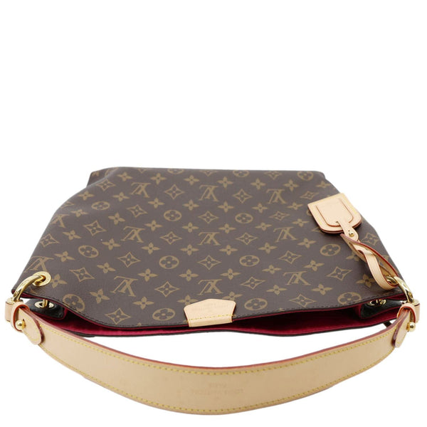 LOUIS VUITTON Graceful PM Monogram Canvas Hobo Shoulder Bag Brown