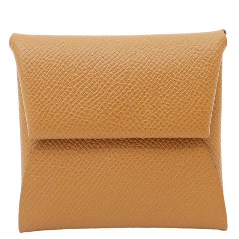 HERMES Bastia Epsom Leather Coin Purse Brown