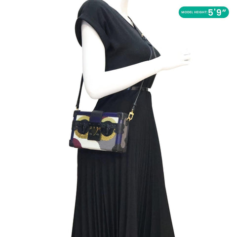 LOUIS VUITTON Petite Malle Sequins Shoulder Bag Multicolor