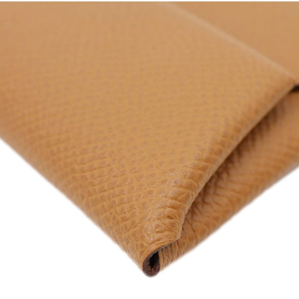 HERMES Bastia Epsom Leather Coin Purse Brown