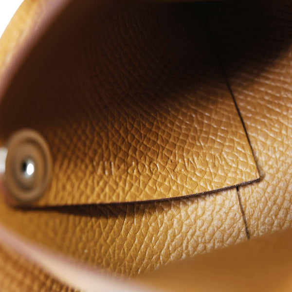 HERMES Bastia Epsom Leather Coin Purse Brown