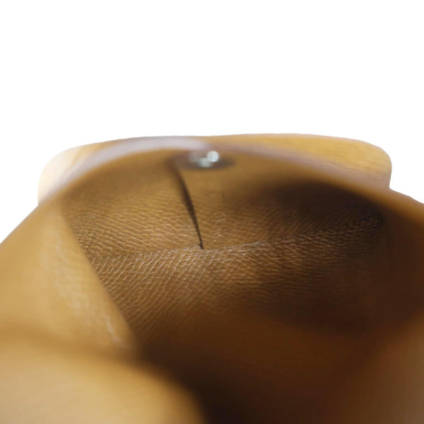 HERMES Bastia Epsom Leather Coin Purse Brown