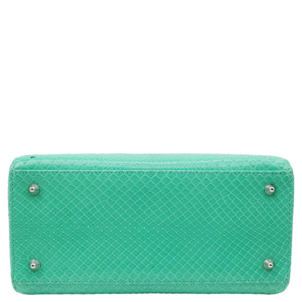 CHRISTIAN DIOR Lady Medium Dior Python Leather Shoulder Bag Green