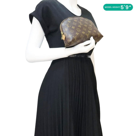 LOUIS VUITTON PM Monogram Canvas Cosmetic Pouch Brown