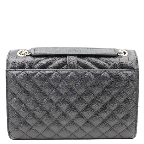 YVES SAINT LAURENT Envelope Medium Mix Matelasse Leather Shoulder Bag Black