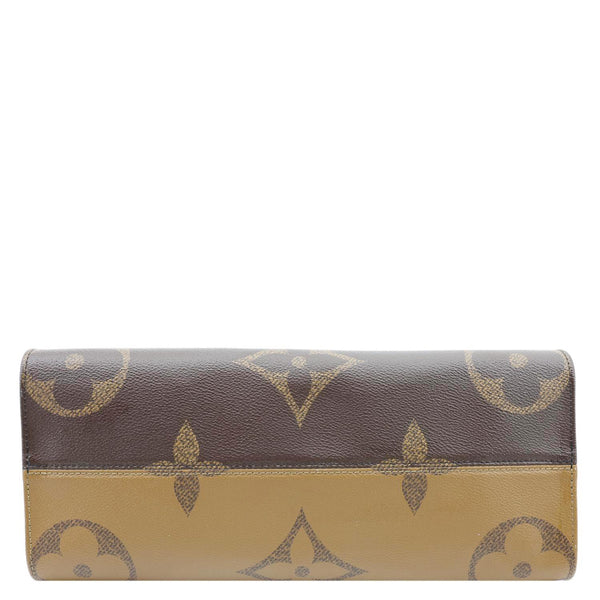 LOUIS VUITTON Onthego MM Giant Monogram Reverse Canvas Tote Bag Brown