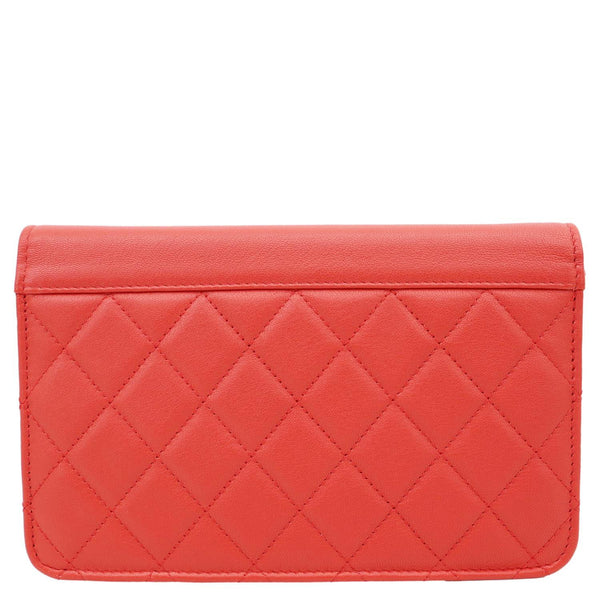 CHANEL Urban Companion Grained Calfskin Leather WOC Crossbody Bag Red