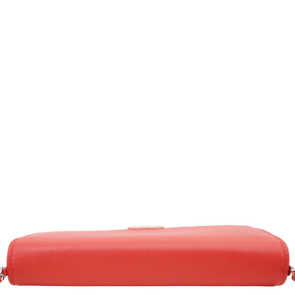 CHANEL Urban Companion Grained Calfskin Leather WOC Crossbody Bag Red