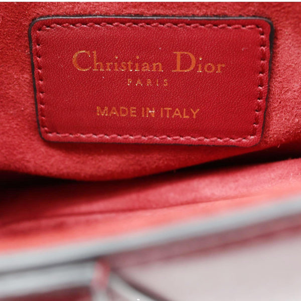 CHRISTIAN DIOR Saddle Smooth Leather Shoulder Bag Maroon