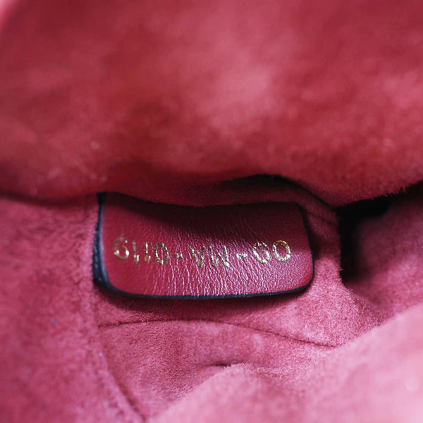 CHRISTIAN DIOR Saddle Smooth Leather Shoulder Bag Maroon