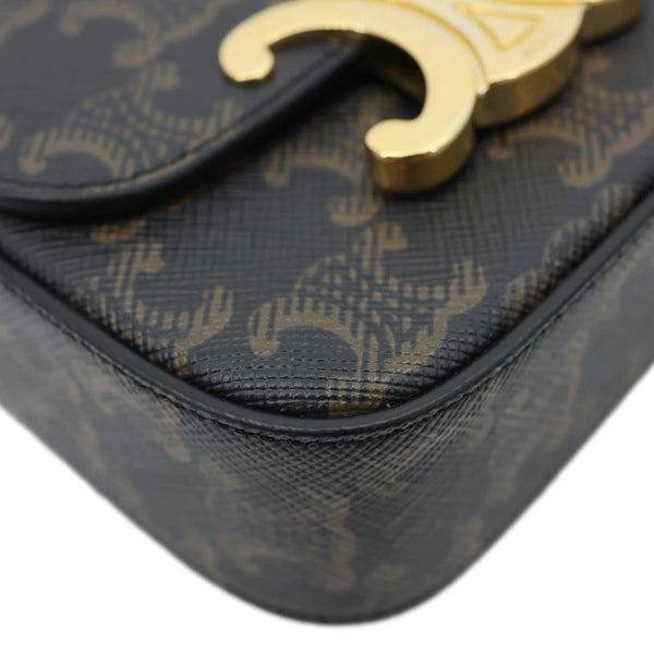 CELINE Triomphe Mini Canvas Shoulder Bag Brown