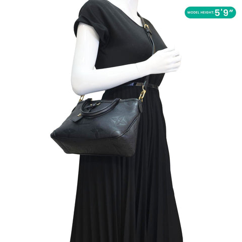 LOUIS VUITTONTrianon PM Monogram Empreinte Leather Shoulder Bag Black
