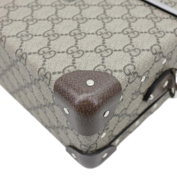 GUCCI Globe Trotter GG Supreme Canvas Shoulder Bag Beige