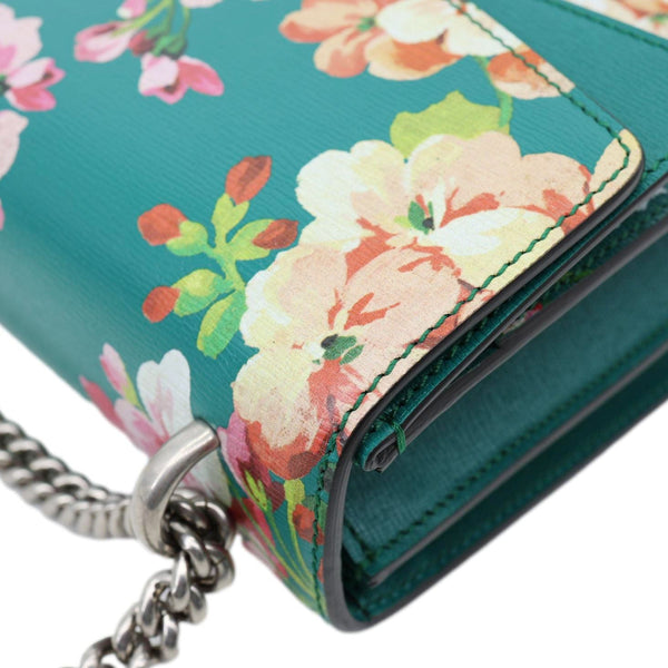 GUCCI Dionysus Medium Blooms Print Leather Shoulder Bag Green 400235