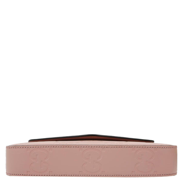 GUCCI Super Mini GG Embossed Leather Shoulder Bag Pink 772794