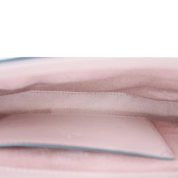 GUCCI Super Mini GG Embossed Leather Shoulder Bag Pink 772794