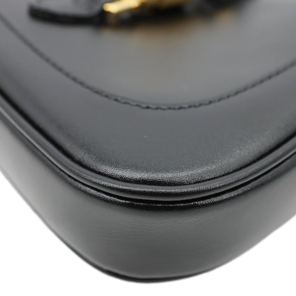 GUCCI Jackie Mini 1961 Leather Shoulder Bag Black 637091