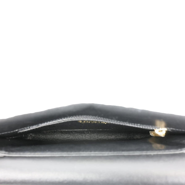 CHANEL CC Chic Double Flap Quilted Lambskin Leather Shoulder Bag Navy Blue