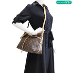 LOUIS VUITTON Carryall PM Monogram Canvas Shoulder Bag Brown
