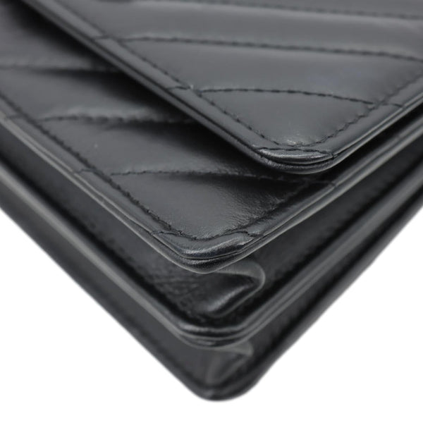 CHANEL Reissue Chevron Leather Wallet On Chain Black