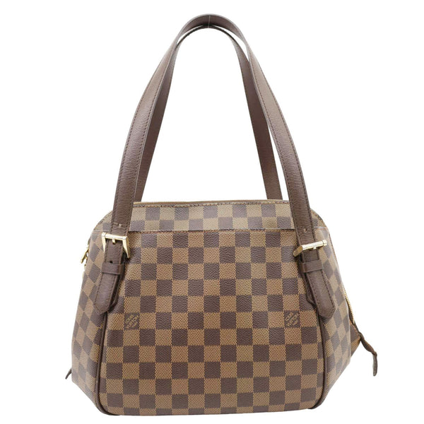 LOUIS VUITTON Belem MM Damier Ebene Shoulder Bag Brown