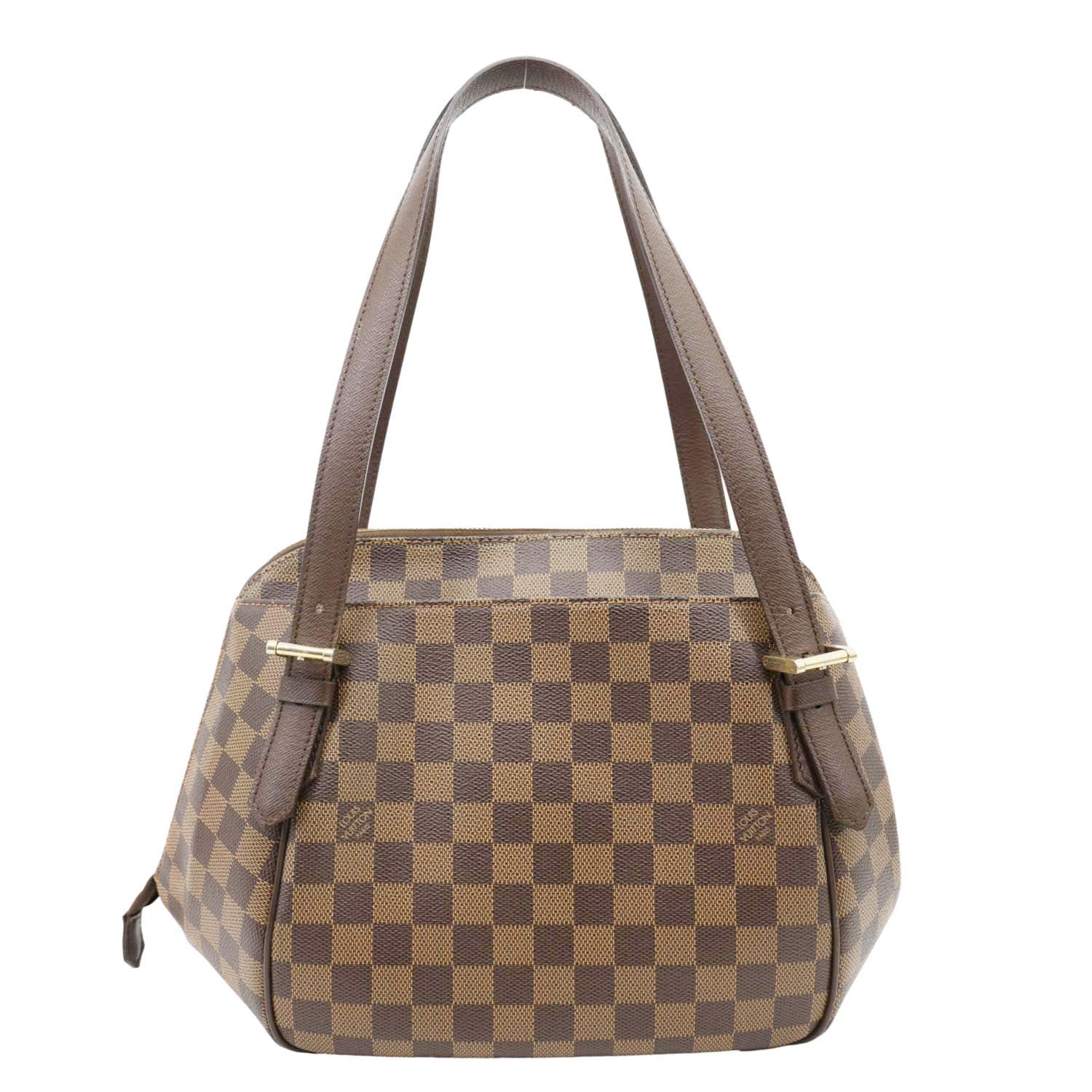 LOUIS VUITTON Belem MM Damier Ebene Shoulder Bag Brown