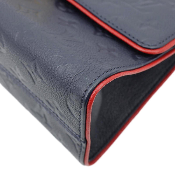LOUIS VUITTON Saint Sulpice PM Empreinte Leather Crossbody Bag Navy Blue