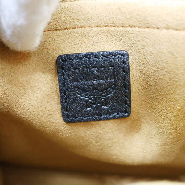 MCM Mini Maxi Aren Visetos Nappa Rectangular Tote Bag Black